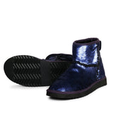 Saint Beatha Shimmering Sequins Blue Snug Boots
