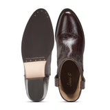 Saint Ottavia Brown Patent Leather Ankle Boots