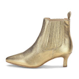 Saint Massima Crackle Metallic Gold Leather Ankle Boots