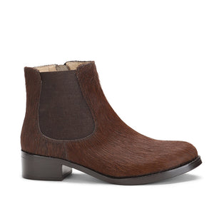 Saint Jacobella Brown Pony Hair Leather Ankle Boots