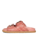 Saint Ravenna Pink Woven Leather Sliders