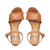 Saint Rialta Tan Woven Wedges