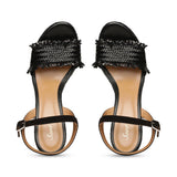 Saint Rialta Black Woven Wedges