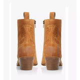 Saint Graciela Tan Leather Ankle Boots