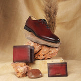 Saint G Bordo Color Leather Boot With Set