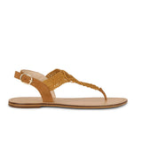 Saint Wini Woven Tan Leather Flats - SaintG