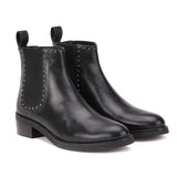 Saint Nora Black Leather Ankle Boot
