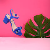Saint Sierra Blue Leather Block Heel