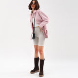 Saint Alexandra Brown Suede Leather Pull On Calf Boots