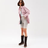 Saint Alexandra Brown Suede Leather Pull On Calf Boots