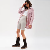 Saint Alexandra Brown Suede Leather Pull On Calf Boots