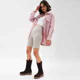 Saint Alexandra Brown Suede Leather Pull On Calf Boots