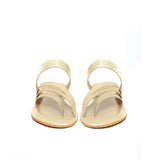 Saint Almus Beige Leather Flat - SaintG