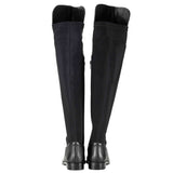 Saint Kelly Black Leather Above The Knee Boots