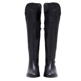Saint Kelly Black Leather Above The Knee Boots - SaintG