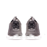 Saint Alaricia Pewter Crackle Leather Sneakers
