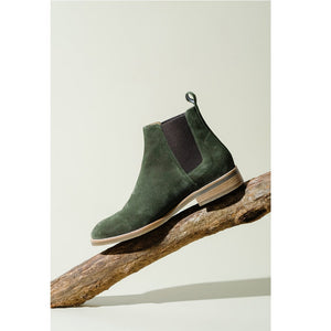 Saint Grimoald  Olive Suede Chelsea boot