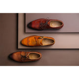 Saint Lucas Tan Leather Lace Up Brogue Shoes