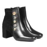 Saint Rita Black Leather Ankle Boots