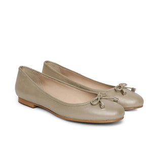 Saint Damita Nude Leather Handcrafted Ballet Flats