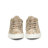 Beige Python Print Leather Sneakers - SaintG