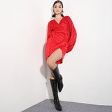 Saint Arabella Black Leather Kitten Heel Knee High Boots