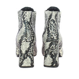 Saint Giovanna Python Print Vegan Leather Ankle Boots