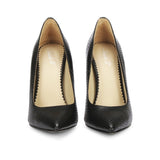Saint Edwina Black Leather Heels