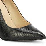 Saint Edwina Black Leather Heels