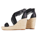 Ruffle Jute Platform Wedges - SaintG