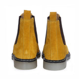 Saint Elaine Yellow Suede Leather Chelsea Boots