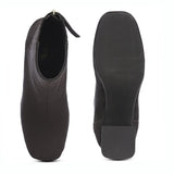 Saint Stellina Grey Suede Leather Back Zipper Ankle Boots