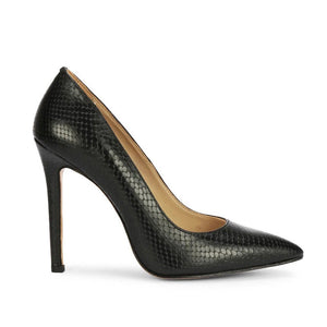 Saint Edwina Black Leather Heels