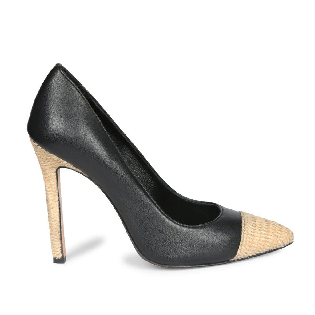 Saint Monica Black Leather Pumps