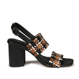 Saint Bibiana Multi Woven Leather Heels