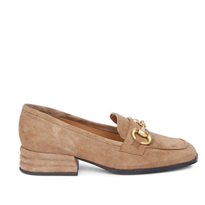 Saint Jenny Taupe Suede Leather Handcrafted Shoes