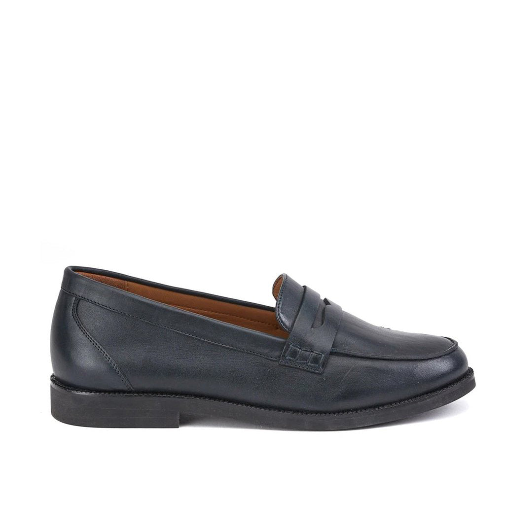 Saint Alena Dark Navy Leather Shoes