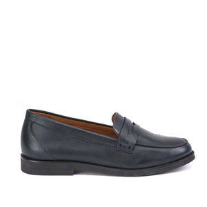 Saint Alena Dark Navy Leather Shoes