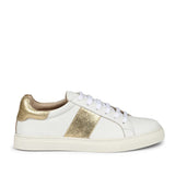 Saint Elen White and Gold Leather Sneakers