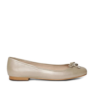 Saint Damita Nude Leather Handcrafted Ballet Flats