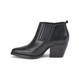 Saint Angela Black Leather Ankle Boots