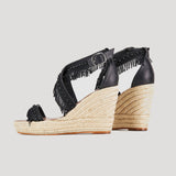 Ruffle Jute Platform Wedges - SaintG