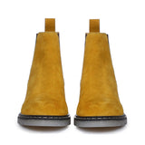 Saint Elaine Yellow Suede Leather Chelsea Boots