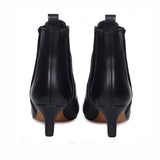 Saint Ashlyn Black Crust Leather Handcrafted Ankle Boots